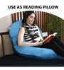 Cozy C-Shape Velvet Mircrofibre Pregnancy Pillow With Detachable Zipper Pillow In Sky Blue Colour