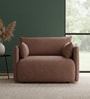 Cozy Chic Boucle 1 Seater Sofa In Burgundy Colour