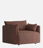 Cozy Chic Boucle 1 Seater Sofa In Burgundy Colour