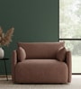 Cozy Chic Boucle 1 Seater Sofa In Burgundy Colour