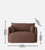 Cozy Chic Boucle 1 Seater Sofa In Burgundy Colour
