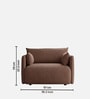 Cozy Chic Boucle 1 Seater Sofa In Burgundy Colour