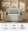 Cozy Chic Boucle 1 Seater Sofa In Grey Colour