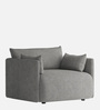 Cozy Chic Boucle 1 Seater Sofa In Grey Colour