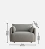 Cozy Chic Boucle 1 Seater Sofa In Grey Colour