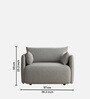 Cozy Chic Boucle 1 Seater Sofa In Grey Colour