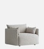Cozy Chic Boucle 1 Seater Sofa In Grey Colour