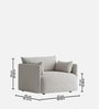 Cozy Chic Boucle 1 Seater Sofa In Grey Colour