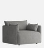 Cozy Chic Boucle 1 Seater Sofa In Grey Colour