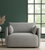 Cozy Chic Boucle 1 Seater Sofa In Grey Colour
