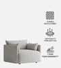 Cozy Chic Boucle 1 Seater Sofa In Grey Colour