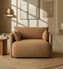 Cozy Chic Boucle 1 Seater Sofa In Mustard Colour