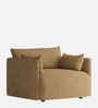 Cozy Chic Boucle 1 Seater Sofa In Mustard Colour