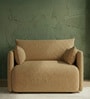 Cozy Chic Boucle 1 Seater Sofa In Mustard Colour