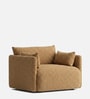 Cozy Chic Boucle 1 Seater Sofa In Mustard Colour