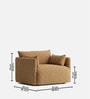 Cozy Chic Boucle 1 Seater Sofa In Mustard Colour
