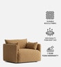 Cozy Chic Boucle 1 Seater Sofa In Mustard Colour