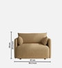 Cozy Chic Boucle 1 Seater Sofa In Mustard Colour