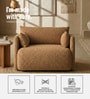 Cozy Chic Boucle 1 Seater Sofa In Mustard Colour