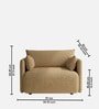 Cozy Chic Boucle 1 Seater Sofa In Mustard Colour