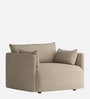 Cozy Chic Boucle 1 Seater Sofa In Soft Sand Colour