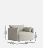 Cozy Chic Boucle 1 Seater Sofa In Soft Sand Colour