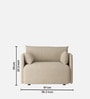 Cozy Chic Boucle 1 Seater Sofa In Soft Sand Colour