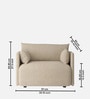 Cozy Chic Boucle 1 Seater Sofa In Soft Sand Colour