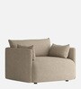 Cozy Chic Boucle 1 Seater Sofa In Soft Sand Colour