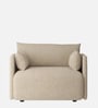 Cozy Chic Boucle 1 Seater Sofa In Soft Sand Colour