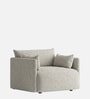 Cozy Chic Boucle 1 Seater Sofa In Soft Sand Colour