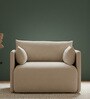 Cozy Chic Boucle 1 Seater Sofa In Soft Sand Colour