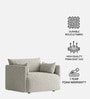 Cozy Chic Boucle 1 Seater Sofa In Soft Sand Colour