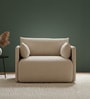 Cozy Chic Boucle 1 Seater Sofa In Soft Sand Colour