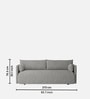 Cozy Chic Boucle 2 Seater Sofa In Grey Colour