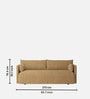 Cozy Chic Boucle 2 Seater Sofa In Mustard Colour