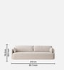 Cozy Chic Boucle 3 Seater Sofa In Cream Colour