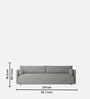 Cozy Chic Boucle 3 Seater Sofa In Grey Colour