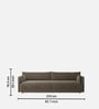 Cozy Chic Boucle 3 Seater Sofa In Brown Colour