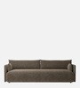 Cozy Chic Boucle 3 Seater Sofa In Brown Colour