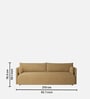 Cozy Chic Boucle 3 Seater Sofa In Mustard Colour