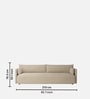 Cozy Chic Boucle 3 Seater Sofa In Soft Sand Colour