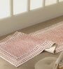 Maroon 2x7 ft Hand Block Printed Cotton Runner