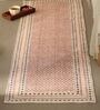 Maroon 2x7 ft Hand Block Printed Cotton Runner