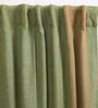 7ft Pack of 4 Sage and Mustard Handwoven Cotton Curtain Set Marigold Collection