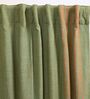 Cozy Haven Handwoven Cotton Striped Curtain in Beige 9ft Pack of 2