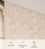 Beige & White Cutwork 7Ft Semi Sheer Handwoven Cotton Curtain