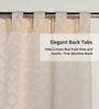 Beige & White Cutwork 7Ft Semi Sheer Handwoven Cotton Curtain