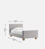 Cozy Pebble Kids Twin Bed In Grey Colour