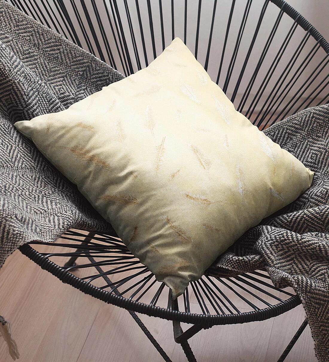 Buy Cream Floral Cotton 16 x 16 Inches Cushion Cover at 33 OFF by Jaipur Fabric Pepperfry